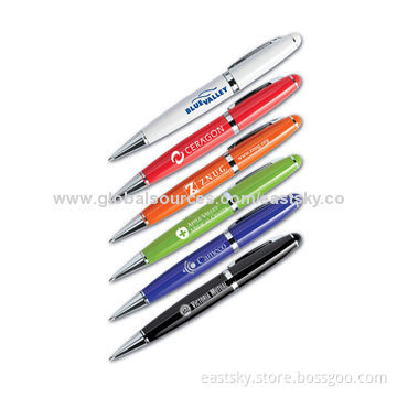 Colorful Pen-shaped USB Drive, Wholesale, Logo Imprinting Options, Laser Printing, OEM Orders